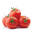 Tomatos with a light shadow isolated on white