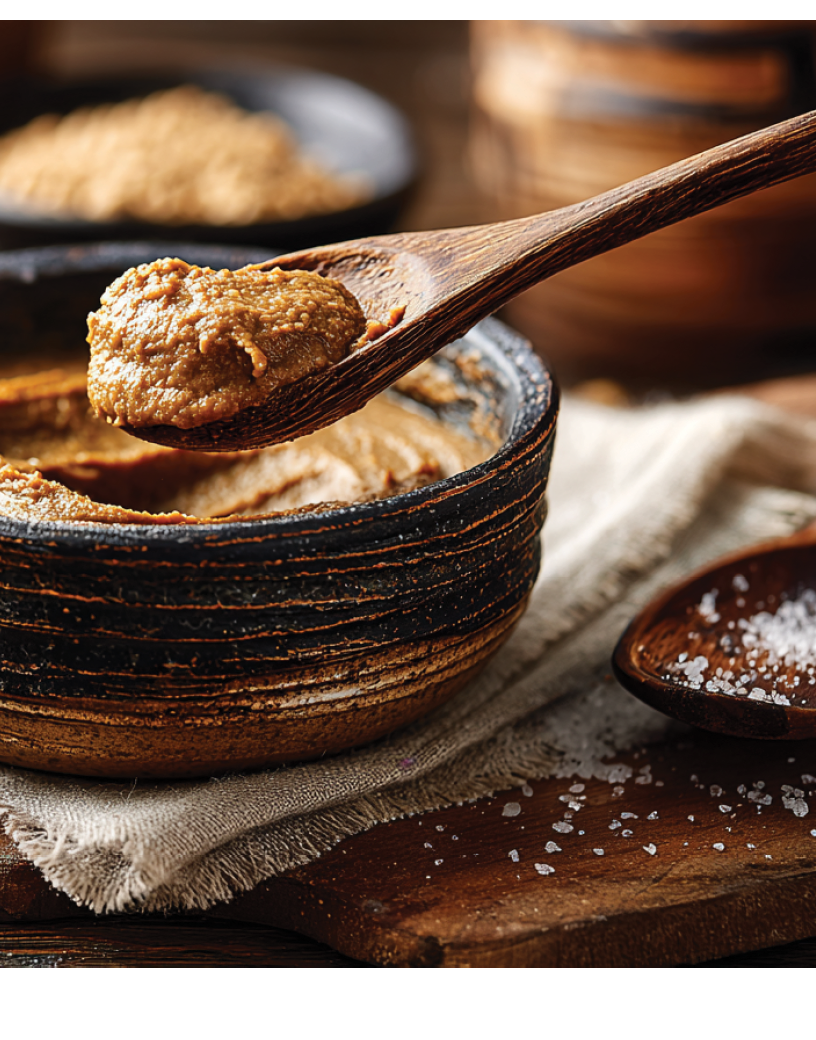 A wooden spoon is stirring a bowl of food. Description generated by AI