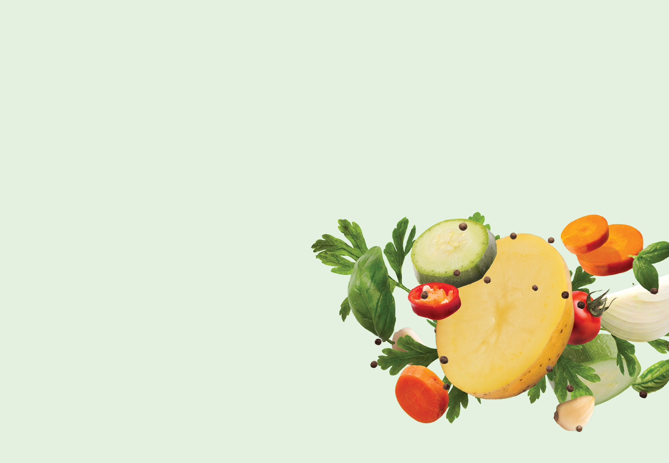 A variety of fruits and vegetables are arranged in a circle. Description generated by AI