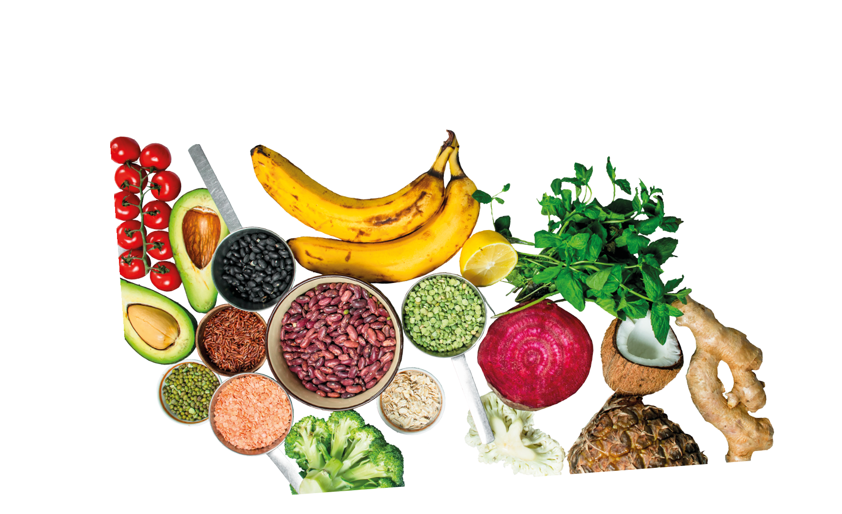 Organic food. Ripe vegetables with legumes. On a rustic background.