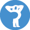 A stylized white silhouette of a person standing with hands behind their head on a black background. Description generated by AI
