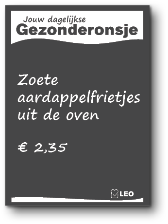 Zoete aardappelfrietjes uit de oven € 2,3