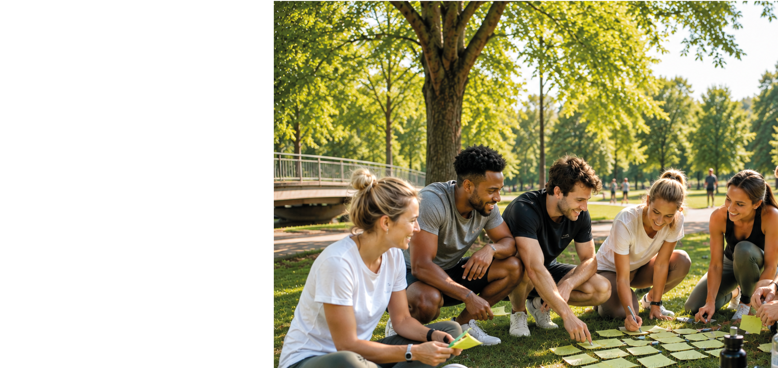 A group of people sitting on the grass. Description generated by AI