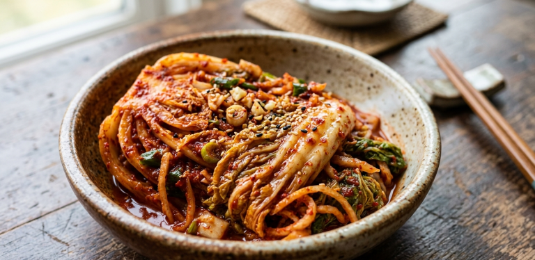 Gezonde bedrijfscatering met buffetverrijkers, kimchi, augurken en lunch op kantoor